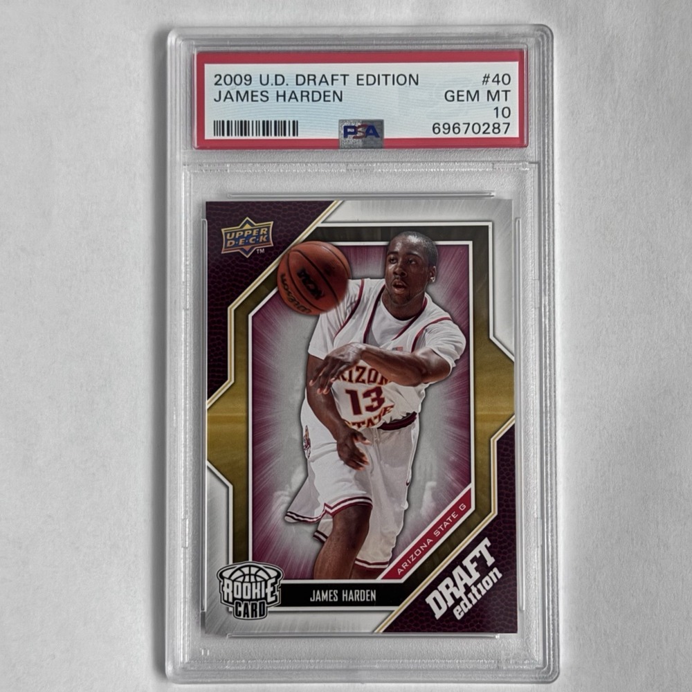 JAMES HARDEN 2009-10 UPPER DECK DRAFT EDITION #40 ROOKIE PSA 10 GEM MINT